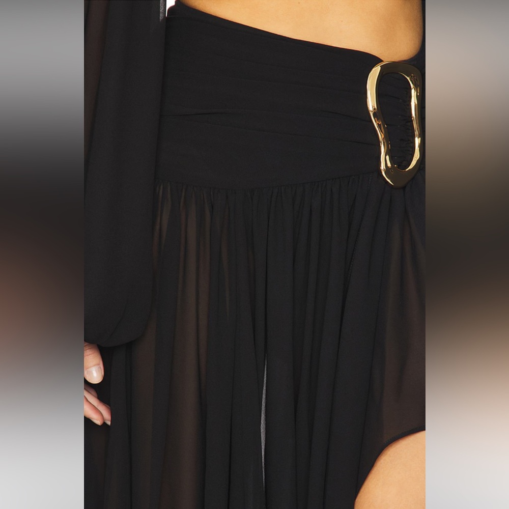 NWOT! Michael Costello x REVOLVE Blair Maxi Skirt in Black - Picture 6 of 9